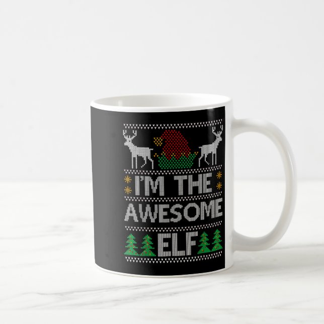 Awesome Elf Matching Family Group Christmas Party  Kaffemugg (Höger)