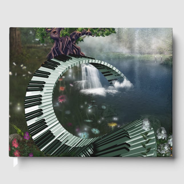 Awesome fantasy piano gästböcker (Framsida)