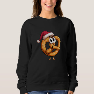 Awesome Festive Pretzel with Santa Claus Hat Costu T Shirt