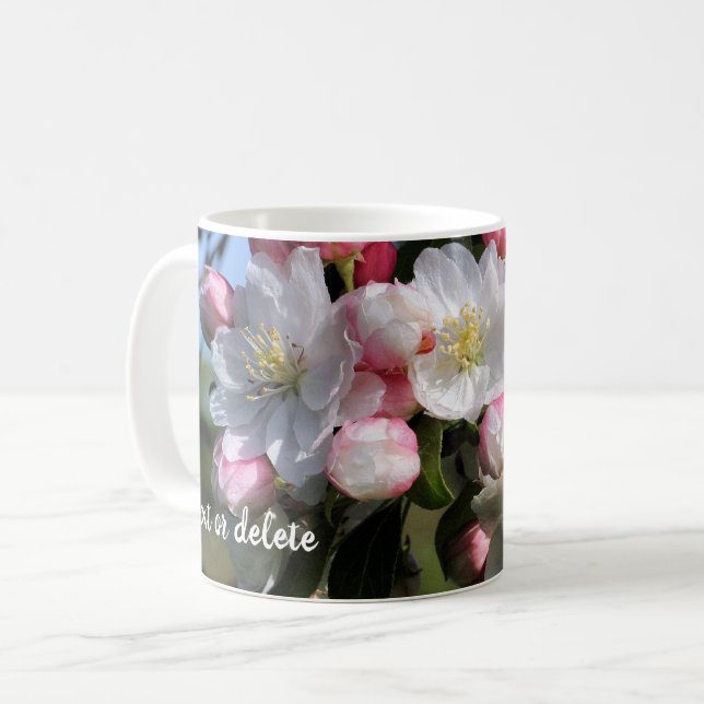 Awesome Flower Blossoms Personalized Kaffemugg (Framsida vänster)