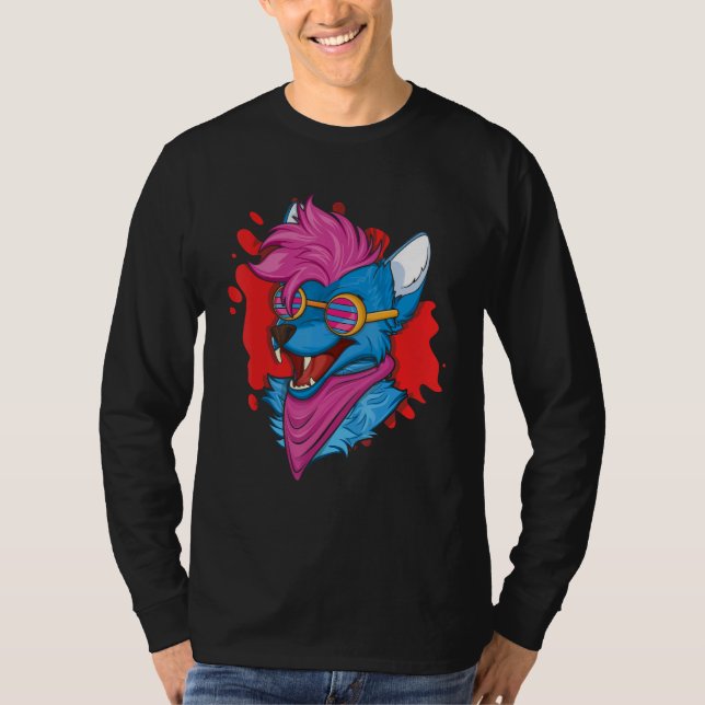 Awesome Fox Proud Furry Tail Ear Furry Person Cosp T Shirt (Framsida)