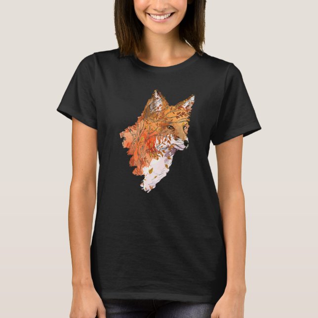 Awesome Fox   Tree Fox Wildlife  Women Men T Shirt (Framsida)