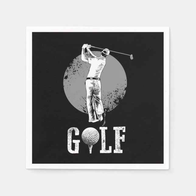 Awesome Golf Player Sports Golf Club Gift Pappersservett (Framsidan)
