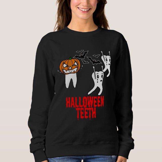 Awesome Halloween Tooth With Pumpkin For Dental Wo T Shirt (Framsida)