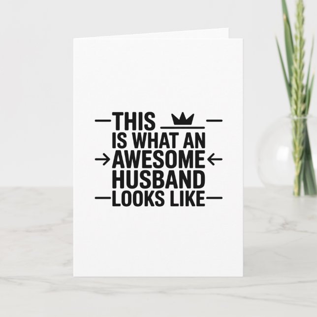 Awesome Husband Graphic Typography Kort (Framsida)