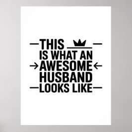 Awesome Husband Graphic Typography Poster