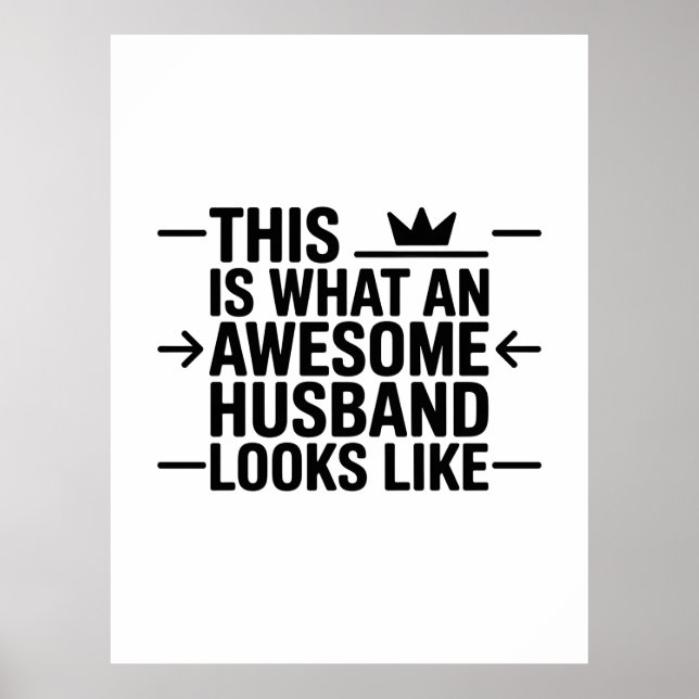 Awesome Husband Graphic Typography Poster (Framsidan)