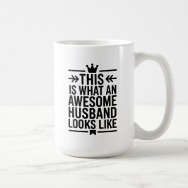 Awesome Husband Minimal Typography Kaffemugg