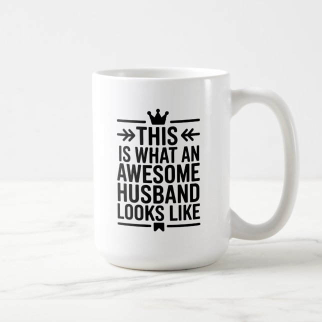 Awesome Husband Minimal Typography Kaffemugg (Höger)