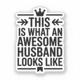 Awesome Husband Minimal Typography Klistermärken