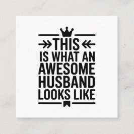 Awesome Husband Minimal Typography Tilläggskort