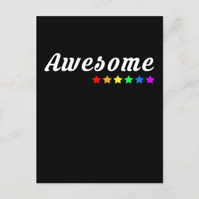 Awesome  | LGBTQ+ Pride Postkarte Vykort (Framsida)