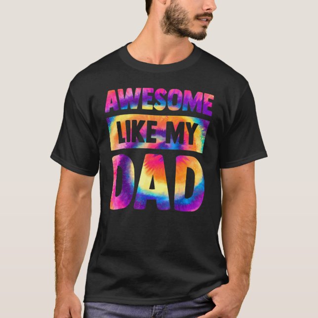 Awesome Like My Dad Matching Fathers Day Family Ki T Shirt (Framsida)