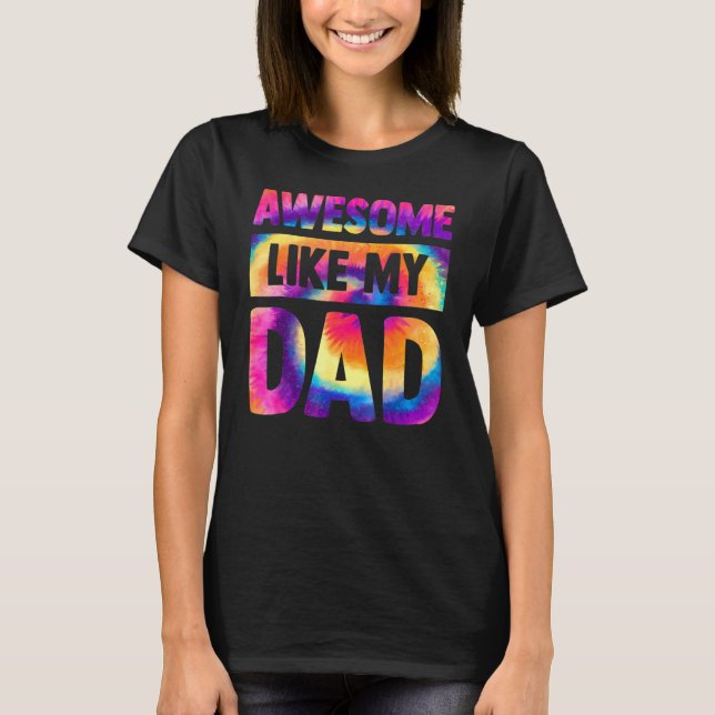 Awesome Like My Dad Matching Fathers Day Family Ki T Shirt (Framsida)