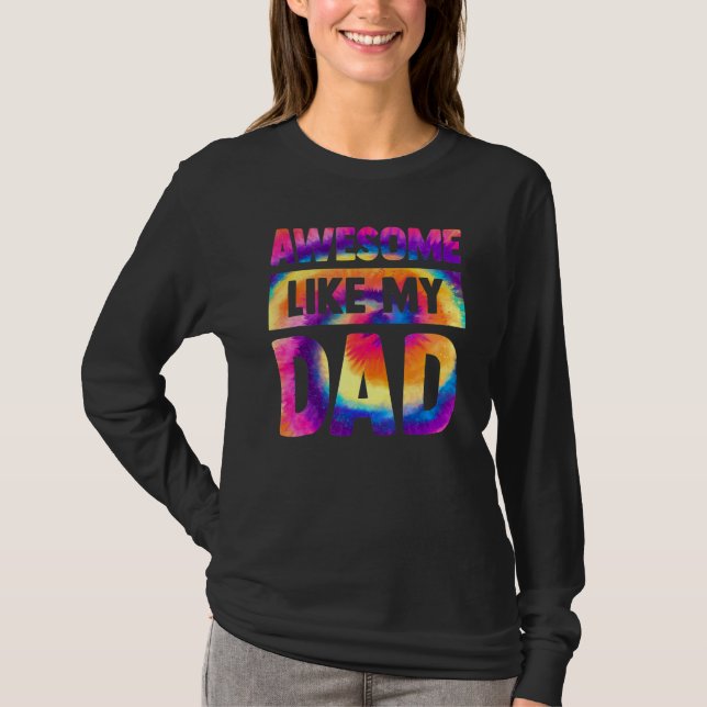 Awesome Like My Dad Matching Fathers Day Family Ki T Shirt (Framsida)