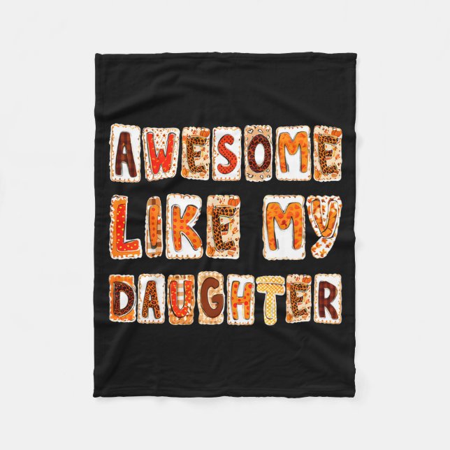 Awesome Like My Daughter For Men Dad Funny Fathers Fleecefilt (Framsidan)