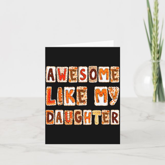 Awesome Like My Daughter For Men Dad Funny Fathers Kort (Framsida)