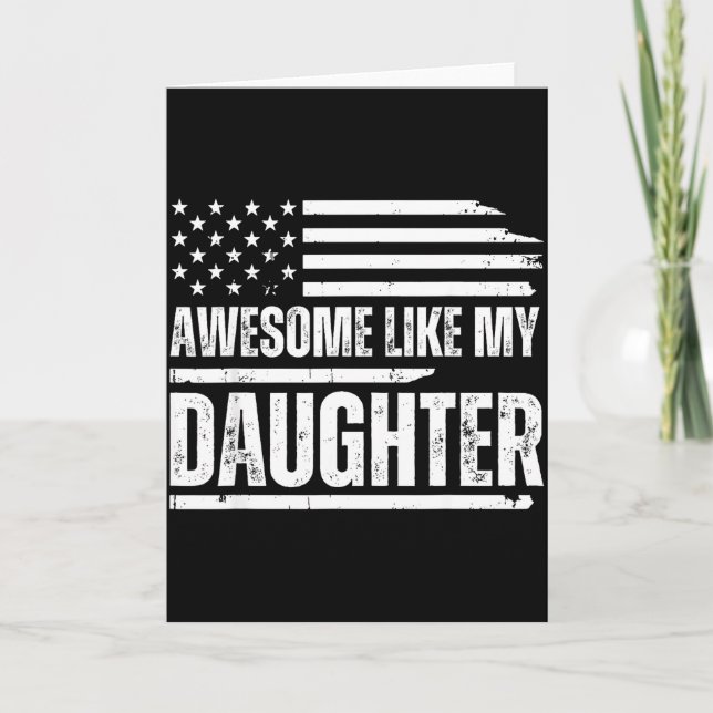 Awesome Like My Daughter Funny Dad Fathers  Kort (Framsida)