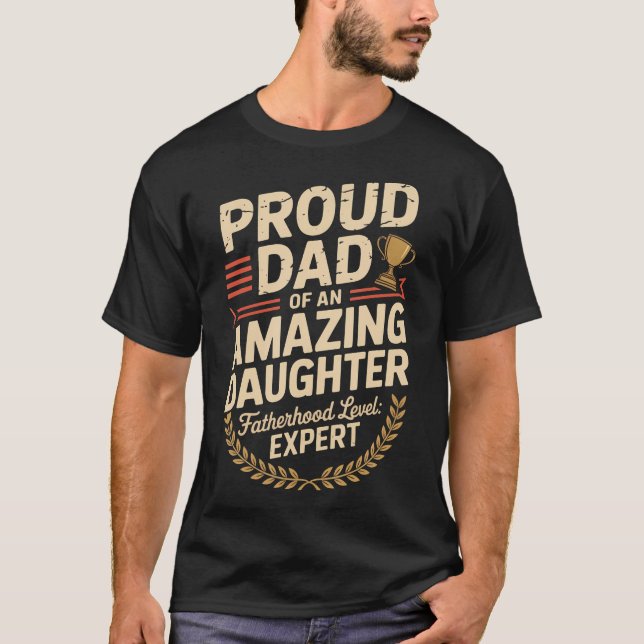 Awesome Like My Daughter Funny Dad Gift For Father T Shirt (Framsida)