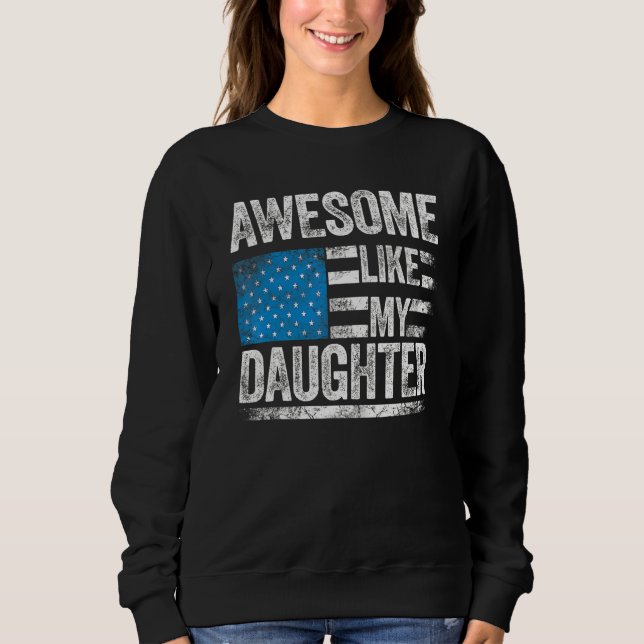Awesome Like My Daughter Funny Daddy Mom  Dad Joke T Shirt (Framsida)