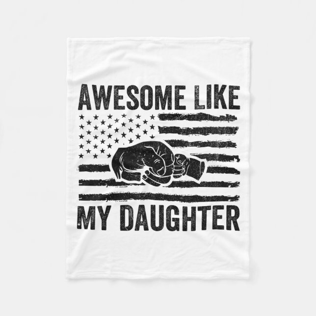 Awesome Like My Daughter Men Funny Fathers Day Dad Fleecefilt (Framsidan)