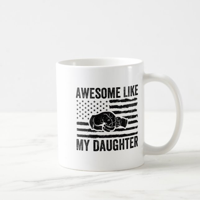 Awesome Like My Daughter Men Funny Fathers Day Dad Kaffemugg (Höger)