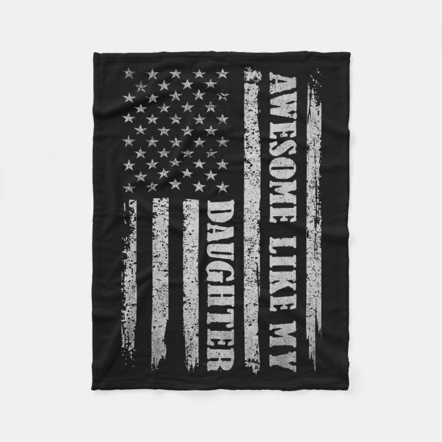 Awesome Like My Daughter Men Funny For Dad Fathers Fleecefilt (Framsidan)