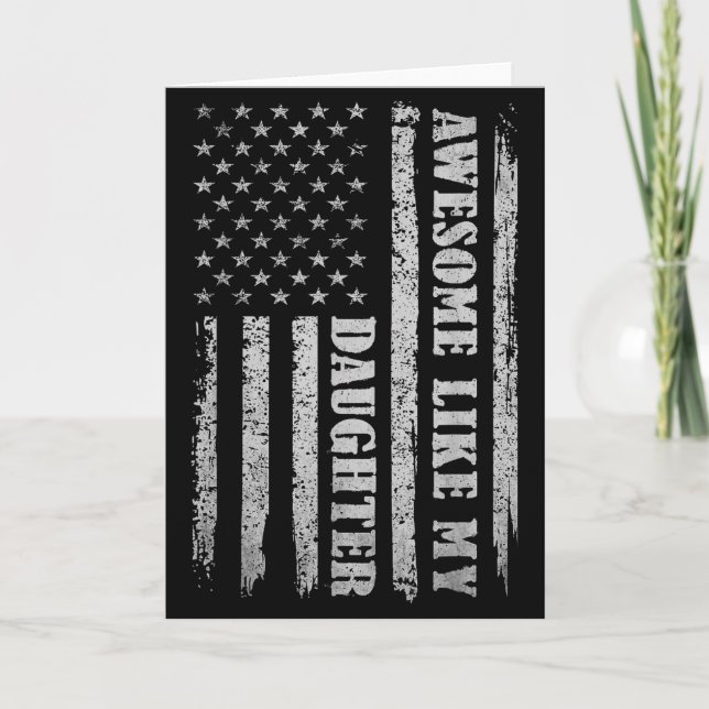 Awesome Like My Daughter Men Funny For Dad Fathers Kort (Framsida)