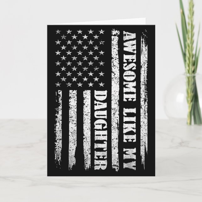 Awesome Like My Daughter Men Funny For Dad Fathers Kort (Framsida)