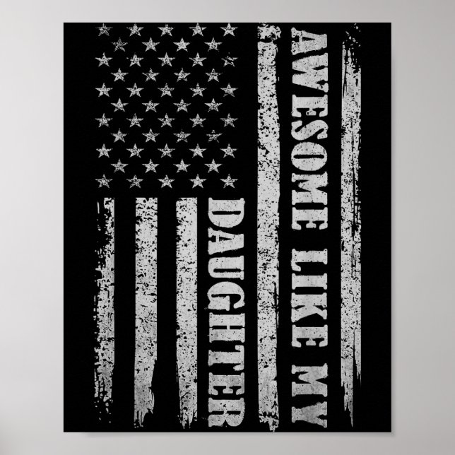 Awesome Like My Daughter Men Funny For Dad Fathers Poster (Framsidan)