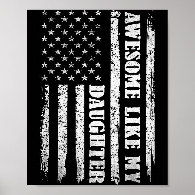 Awesome Like My Daughter Men Funny For Dad Fathers Poster (Framsidan)