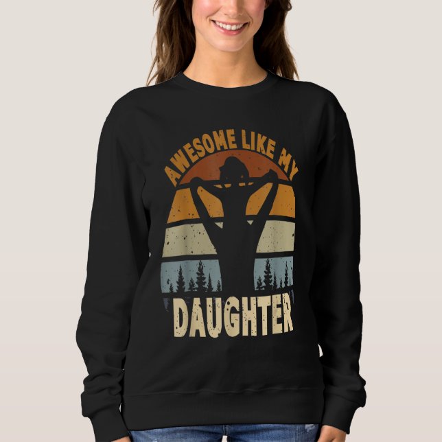 Awesome Like My Daughter Retro Men Dad Fathers 9 T Shirt (Framsida)