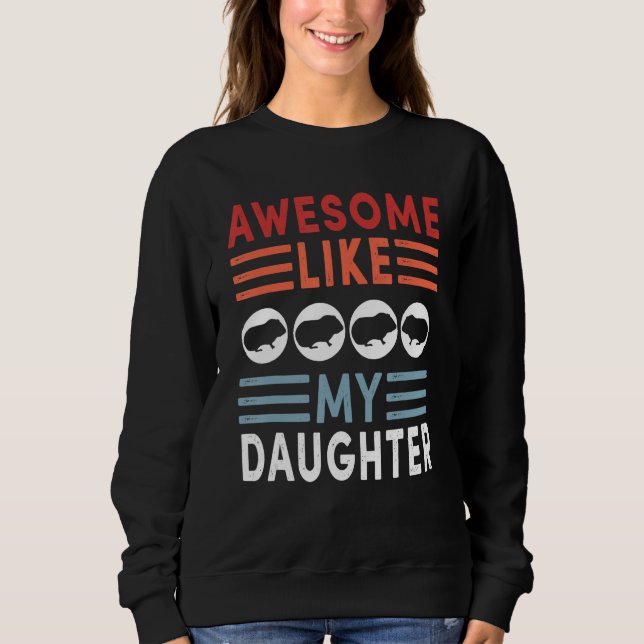 Awesome Like My Daughter Retro Men Dad Funny Fathe T Shirt (Framsida)