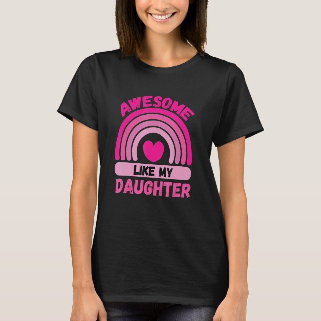 Awesome Like My Daughter Retro Men Dad Funny Fathe T Shirt (Framsida)