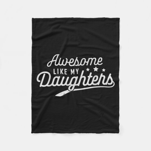 Awesome Like My Daughters Men Funny Fathers Day Da Fleecefilt (Framsidan)
