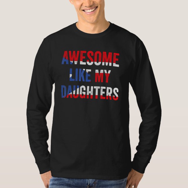 Awesome Like My Daughters Puerto Rico Dad Daughter T Shirt (Framsida)