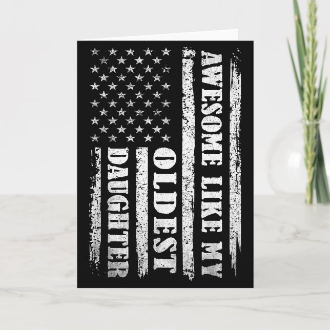 Awesome Like My Oldest Daughter Men Funny For Dad  Kort (Framsida)