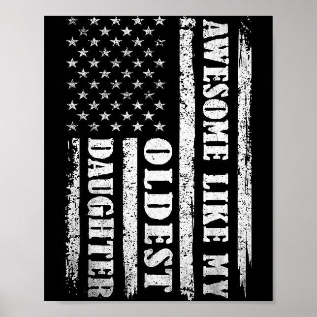 Awesome Like My Oldest Daughter Men Funny For Dad  Poster (Framsidan)