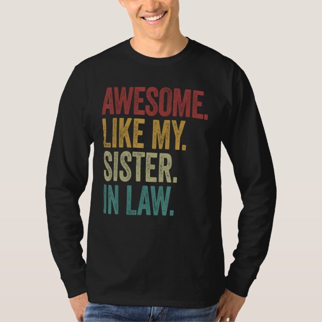Awesome like my sister in law retro new husband sp t shirt (Framsida)