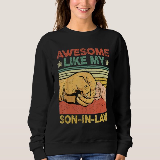 Awesome Like My Son Funny Father's Day Mom Dad Jok T Shirt (Framsida)