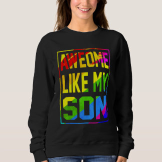 Awesome Like My Son Rainbow Flag Lgbt Pride Proud  T Shirt