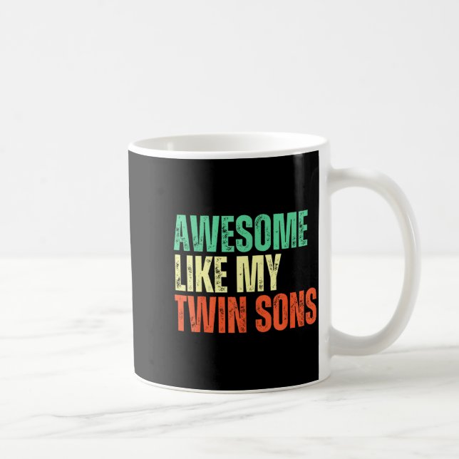 Awesome Like My Twin Sons Funny Mom Dad Parent Nov Kaffemugg (Höger)