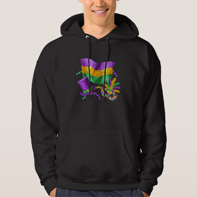Awesome Mardi Gras Party Festival Carnival Mom Dad Hoodie (Framsida)