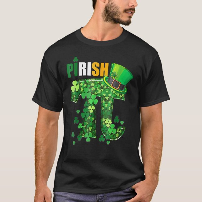 Awesome Math Teacher Shamrock St Patrick's Day T Shirt (Framsida)