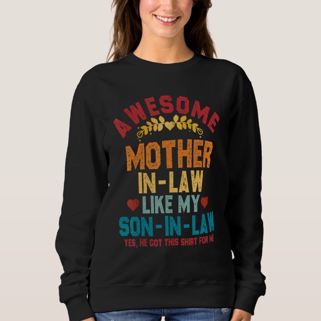 Awesome Mother in Law Like My Son in Law   Mother  T Shirt (Framsida)