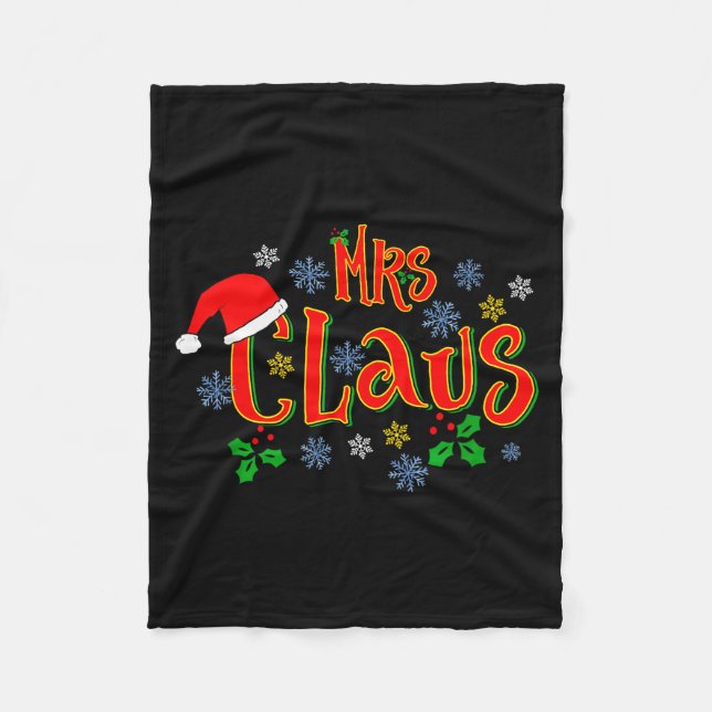 Awesome Mrs Claus Christmas Design For Women Holid Fleecefilt (Framsidan)