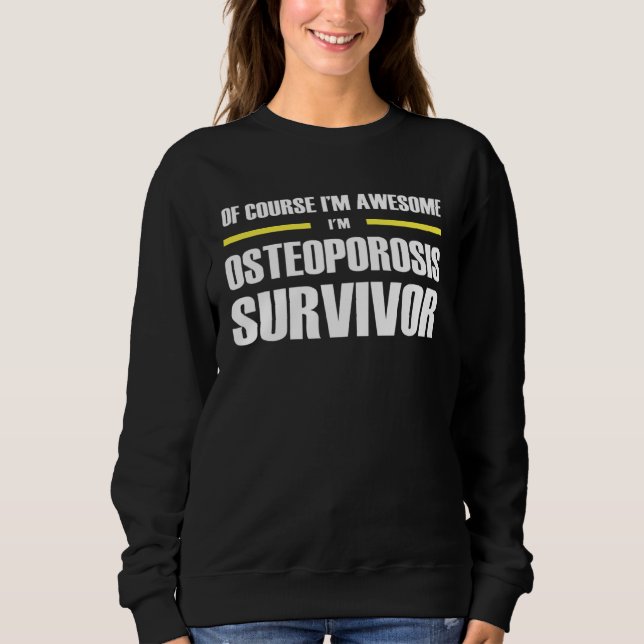 Awesome Osteoporosis Survivor T Shirt (Framsida)