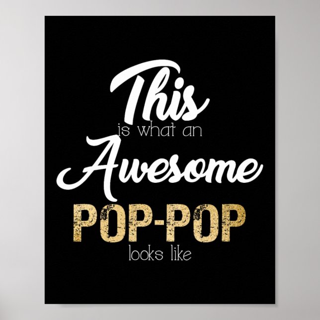 Awesome Pop-pop Special Grandpa  Poster (Framsidan)