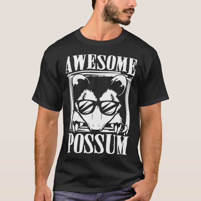 Awesome possum animal & zoowarden t shirt (Framsida)