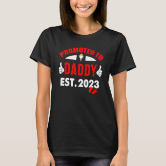 Awesome Promoted To Daddy 2023   Pregnancy Announc T Shirt